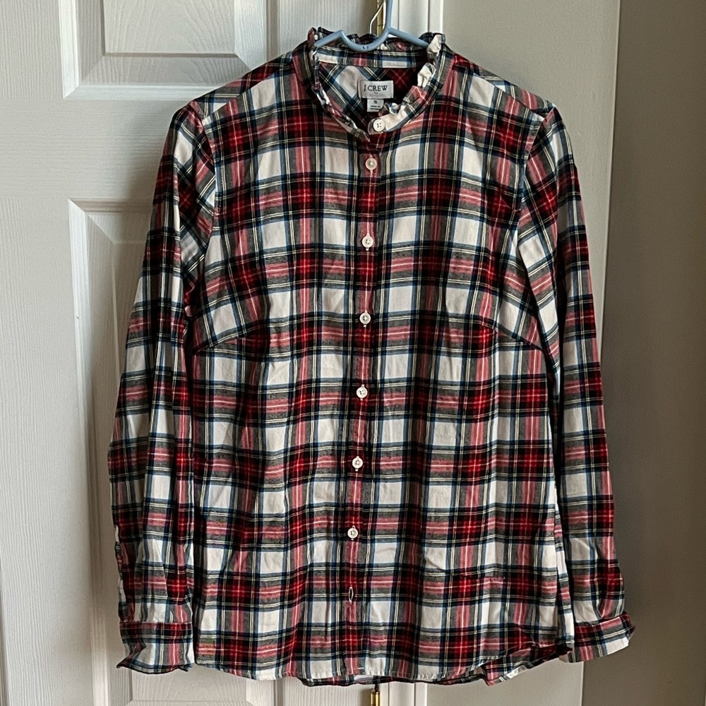 J Crew Plaid button down Size Small NWT